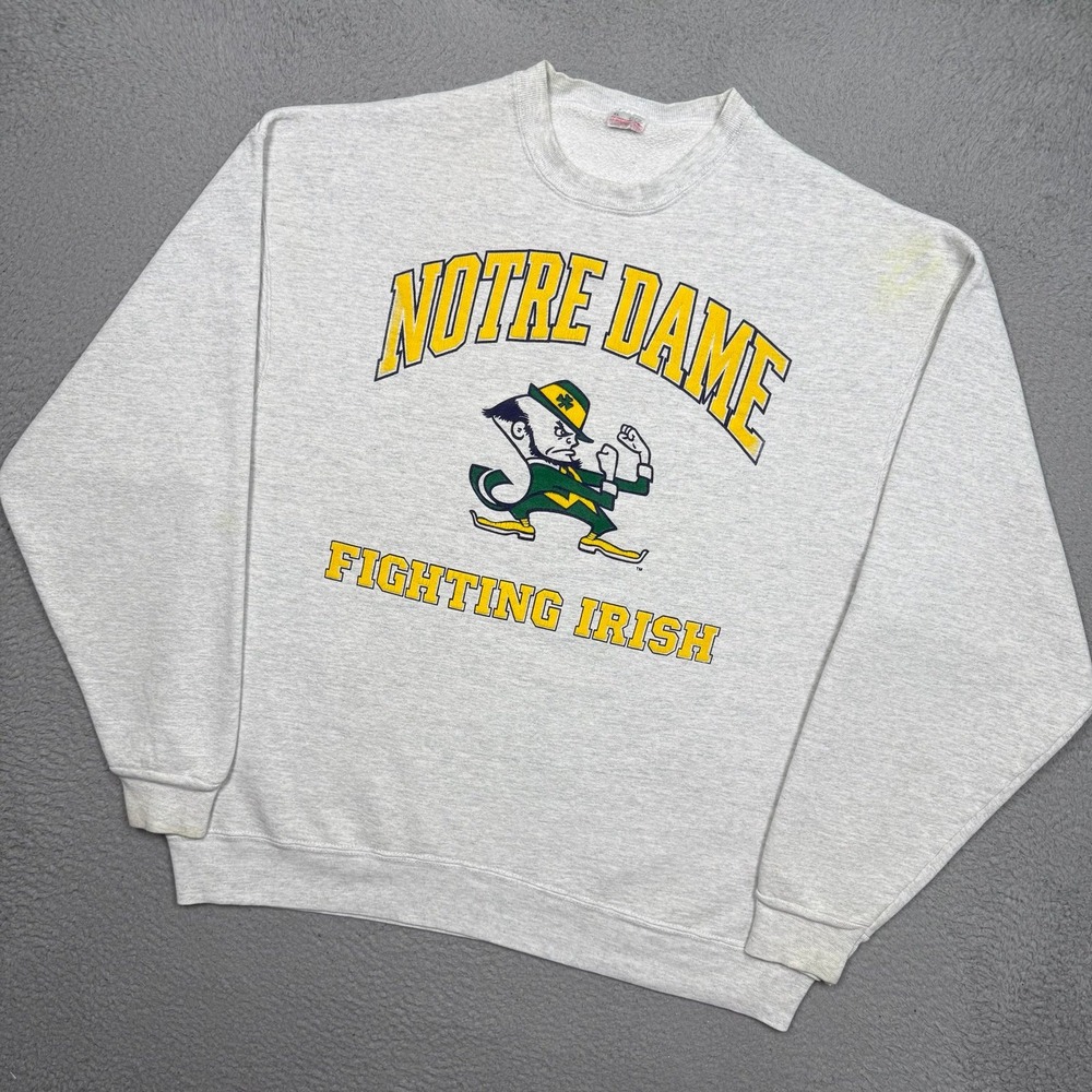 Vintage 90s Notre Dame Fighting Irish Crewneck Sweatshirt